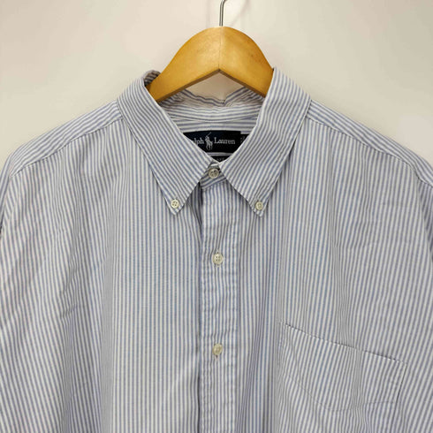 ラルフローレン RALPH LAUREN 90S SLIM BLAKE ポニーなし ストライプ ボタンダウン シャツ メンズ import:XXL