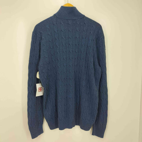 ポロラルフローレン POLO RALPH LAUREN ポニー 刺繍 シルク100% ハーフジップ ニット メンズ import:L