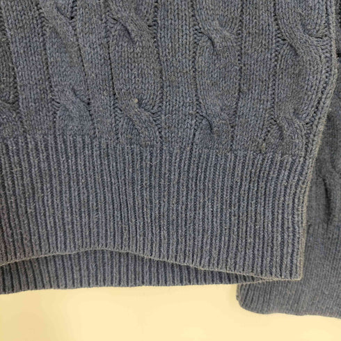 ポロラルフローレン POLO RALPH LAUREN ポニー 刺繍 シルク100% ハーフジップ ニット メンズ import:L