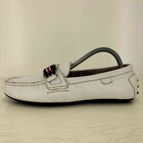 ポロラルフローレン POLO RALPH LAUREN ストライプ バックル レザー ドライビング シューズ メンズ US:9