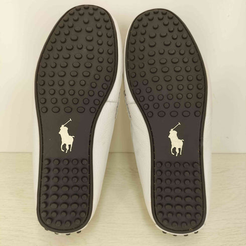 ポロラルフローレン POLO RALPH LAUREN ストライプ バックル レザー ドライビング シューズ メンズ US:9