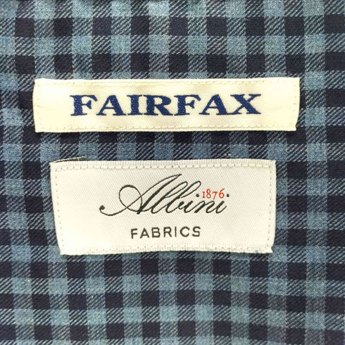 フェアファクス FAIRFAX ギンガムチェック 長袖 開襟シャツ メンズ L
