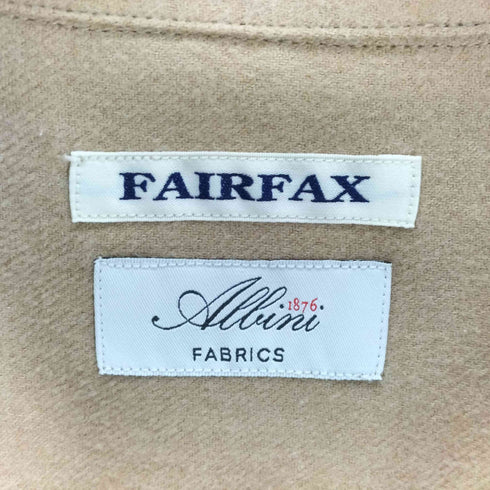 フェアファクス FAIRFAX コットン 長袖シャツ 開襟シャツ メンズ L