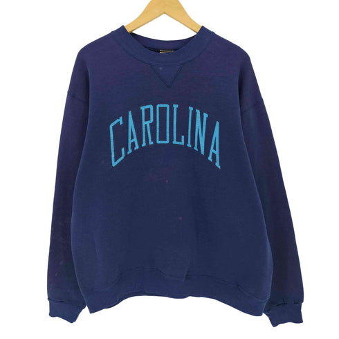 ラッセル Russell 70-80s USA製 Vガゼット CAROLINAプリント スウェット メンズ import:XL