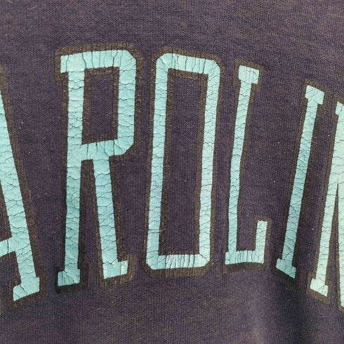 ラッセル Russell 70-80s USA製 Vガゼット CAROLINAプリント スウェット メンズ import:XL