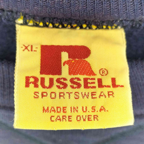 ラッセル Russell 70-80s USA製 Vガゼット CAROLINAプリント スウェット メンズ import:XL