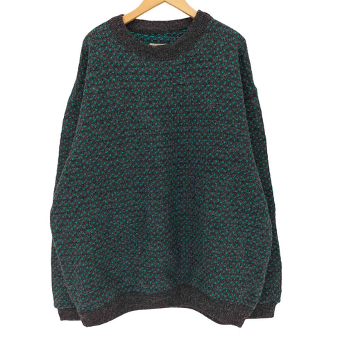 エルエルビーン L.L.Bean 80s ノルウェー製 レーヨン混 バーズアイ ニットセーター メンズ import:XXL