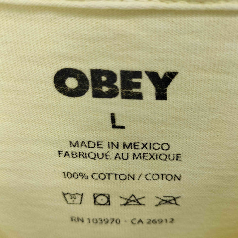 オベイ OBEY 両面プリントクルーネックTシャツ メンズ JPN:L