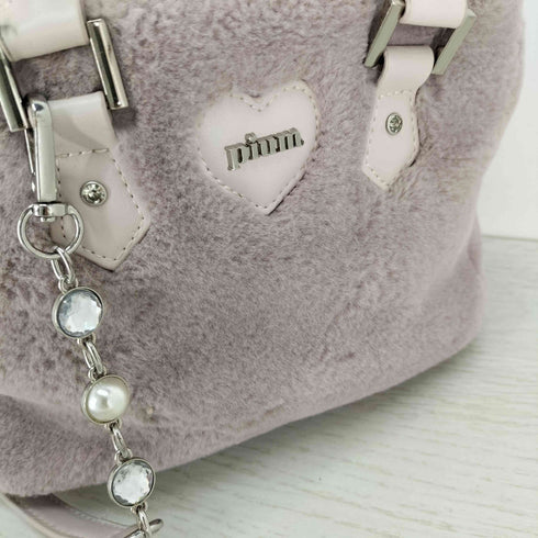 pium ビジューチェーン付きpiumハートファーバッグ レディース ONE SIZE