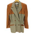 Noviello Bloom Suits レザー切替 ダブルブレスト ジャケット レディース US:12
