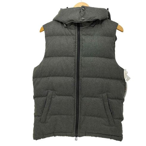 メンズビギ MENS BIGI ESSENTIAL GARMENT FRENCH DOWN ヘリンボーン ダブルジップ ダウンベスト メンズ JPN:M