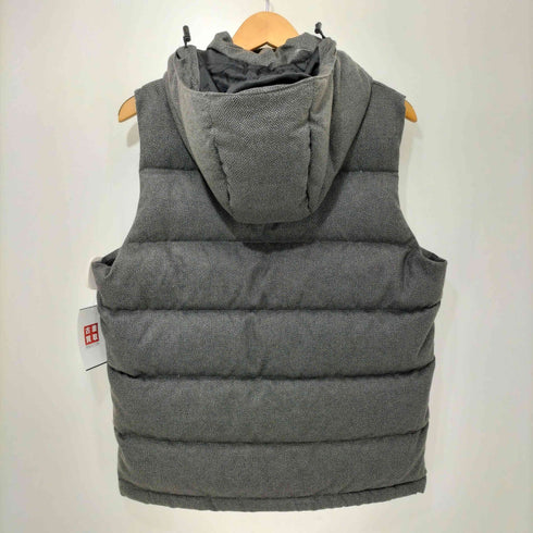 メンズビギ MENS BIGI ESSENTIAL GARMENT FRENCH DOWN ヘリンボーン ダブルジップ ダウンベスト メンズ JPN:M
