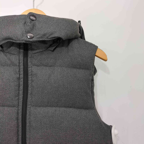 メンズビギ MENS BIGI ESSENTIAL GARMENT FRENCH DOWN ヘリンボーン ダブルジップ ダウンベスト メンズ JPN:M
