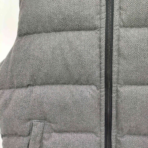 メンズビギ MENS BIGI ESSENTIAL GARMENT FRENCH DOWN ヘリンボーン ダブルジップ ダウンベスト メンズ JPN:M