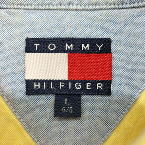 トミーヒルフィガー TOMMY HILFIGER オックスフォード ボタンダウン 長袖 シャツ メンズ import:L