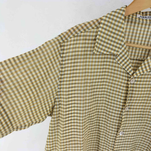 オーラリー AURALEE 26SS AIRY LIGHT COTTON CHECK HALF SLEEVED SHIRT エアリーライトコットンチェックハーフスリーブシャツ メンズ 3