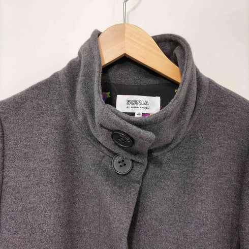 ソニアバイソニアリキエル SONIA by SONIA RYKIEL アンゴラ混 スタンドカラー ウール ショート コート レディース JPN:40