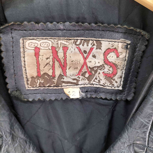 INXS 本革 ダブル ライダース レースアップ メンズ 42