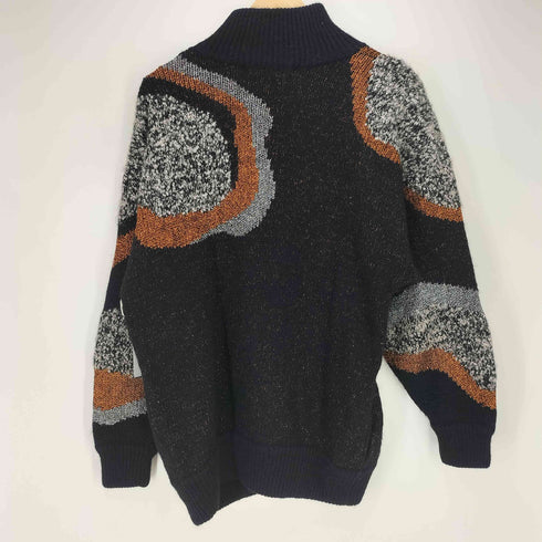 I.B. DIFFUSION 90S 香港製 ウール混 ラメ スタンドカラーカーディガン メンズ import:M