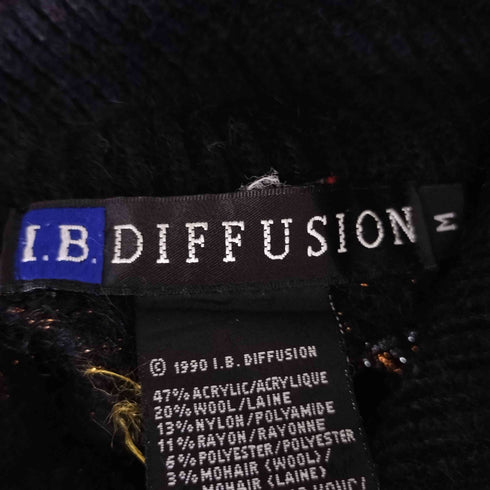 I.B. DIFFUSION 90S 香港製 ウール混 ラメ スタンドカラーカーディガン メンズ import:M