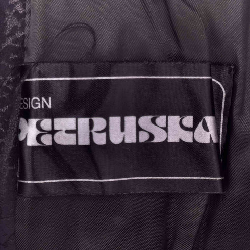 PETRUSKA エンボス加工 レザー コート メンズ