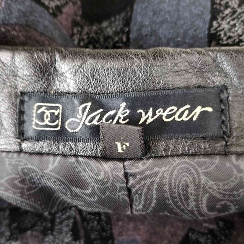 JACK WEAR ピッグレザー 総柄 ダブルブレストジャケット メンズ FREE