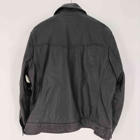 牛革 レザー トラッカージャケット 裏地ネル メンズ 4XL
