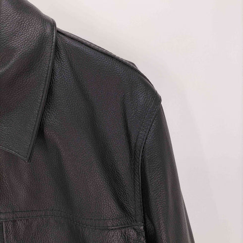 牛革 レザー トラッカージャケット 裏地ネル メンズ 4XL