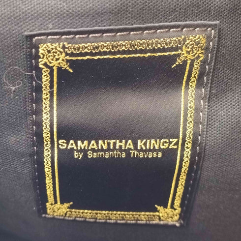 サマンサキングズ SAMANTHA KINGZ レザーボストンバッグ スカル ラインストーン メンズ