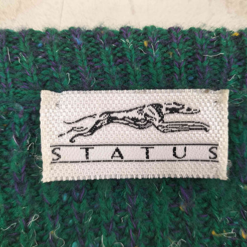 STATUS イタリア製 アーガイル柄 長袖 ニット メンズ