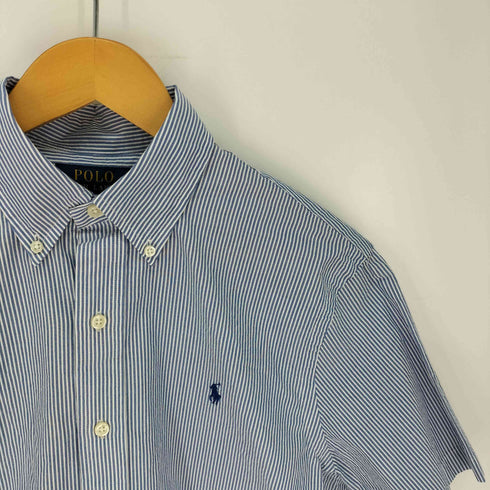 ポロラルフローレン POLO RALPH LAUREN CLASSIC FIT GUARANTEED TO WRINKLE シアーサッカー ボタンダウン 半袖シャツ メンズ import:S