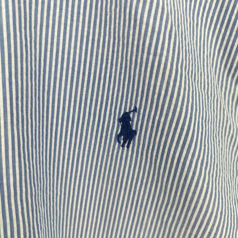 ポロラルフローレン POLO RALPH LAUREN CLASSIC FIT GUARANTEED TO WRINKLE シアーサッカー ボタンダウン 半袖シャツ メンズ import:S