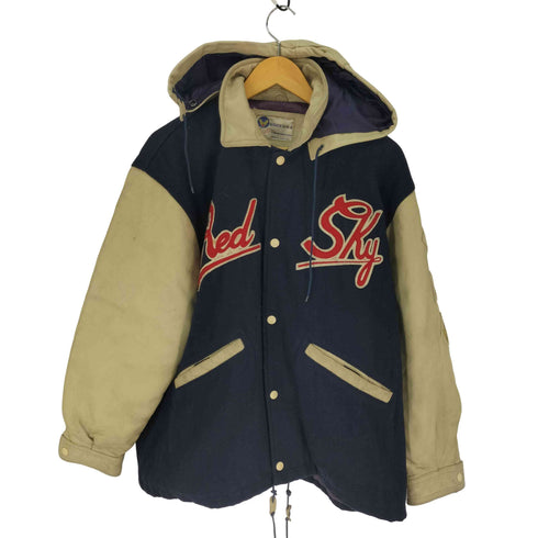 アヴィレックス AVIREX 袖レザー メルトン バーシティジャケット Red Sky メンズ import:XS