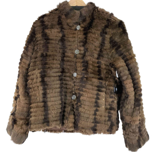 バルマン BALMAIN ラビットファー シルク リバーシブル ジャケット レディース JPN:9号
