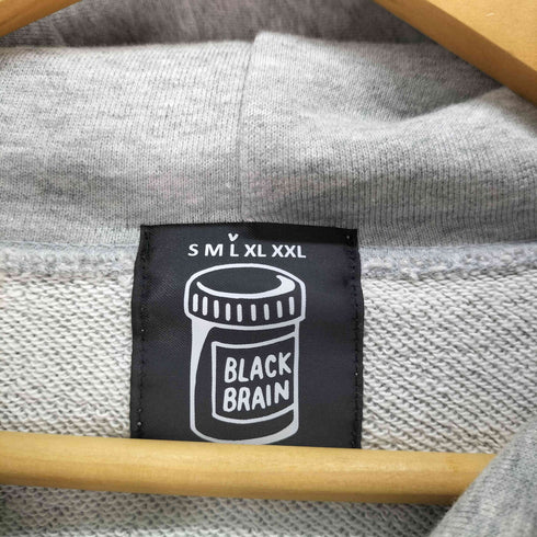 ブラックブレイン BLACK BRAIN バックプリント プルオーバーパーカー メンズ JPN:L