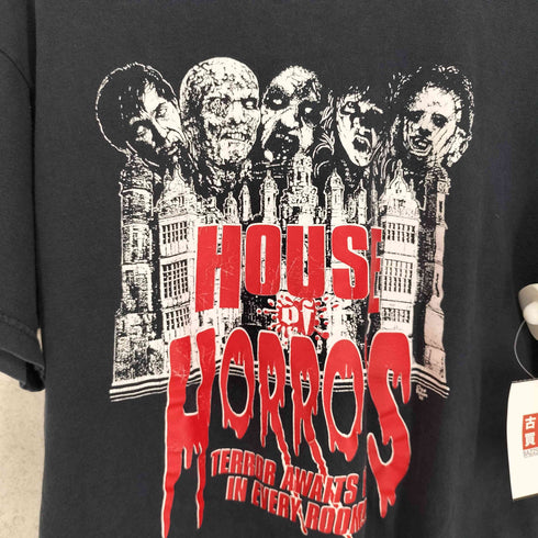 フルーツオブザルーム FRUIT OF THE LOOM 90S USA製 HOUSE OF HORRORS プリント 半袖 Tシャツ メンズ L