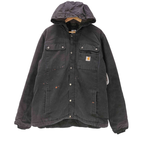 カーハート Carhartt Washed Duck Sherpa-Lined Utility Jacket ウォッシュド ダック シェルパラインド ユーティリティ バートレット ジャケット ダック地 メンズ import:L