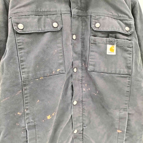 カーハート Carhartt Washed Duck Sherpa-Lined Utility Jacket ウォッシュド ダック シェルパラインド ユーティリティ バートレット ジャケット ダック地 メンズ import:L