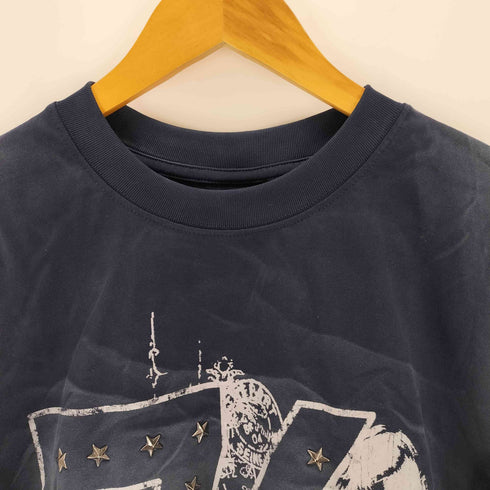 LANDMUSEUM ランドミュージアム 星型 スタッズ ピグメント プリント 半袖 Tシャツ メンズ L
