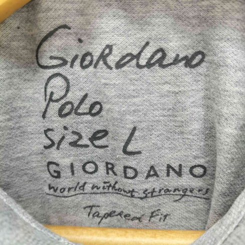 ジョルダーノ GIORDANO ワッペン 刺繍 ポロシャツ メンズ JPN:L