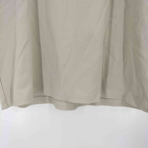 LANDMUSEUM ランドミュージアム クロスステッチ プリント ヘンリーネック 半袖Tシャツ メンズ M
