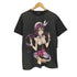 アニメ キャラクター プリント 半袖 Tシャツ メンズ L