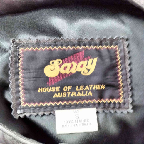 Saray パフスリーブ リアルレザー コート レディース import:S