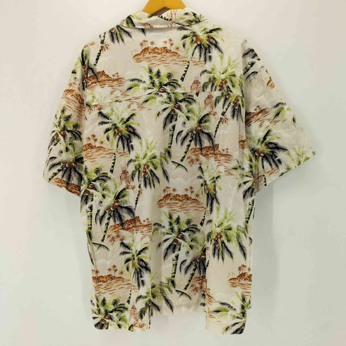 クイックシルバー Quiksilver 90~00s 開襟 オープンカラーアロハシャツ ヤシの木 ボックス メンズ XL