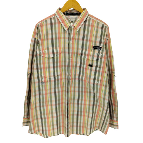 コロンビア Columbia PFG SUPER BONEHEAD スーパー ボーンヘッド チェック柄 長袖 フィッシングシャツ メンズ JPN:L