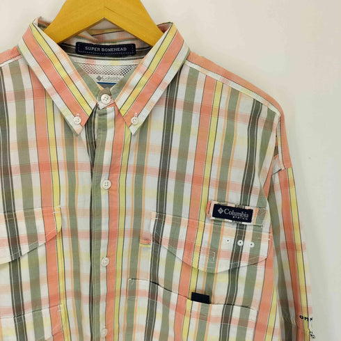 コロンビア Columbia PFG SUPER BONEHEAD スーパー ボーンヘッド チェック柄 長袖 フィッシングシャツ メンズ JPN:L
