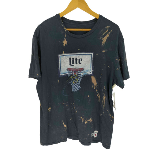 Lite Beer 企業ロゴ Tシャツ ブリーチ加工 メンズ