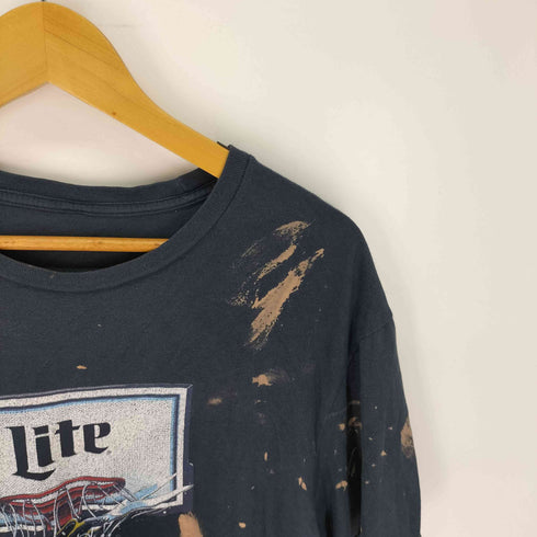 Lite Beer 企業ロゴ Tシャツ ブリーチ加工 メンズ