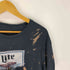 Lite Beer 企業ロゴ Tシャツ ブリーチ加工 メンズ