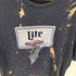 Lite Beer 企業ロゴ Tシャツ ブリーチ加工 メンズ
